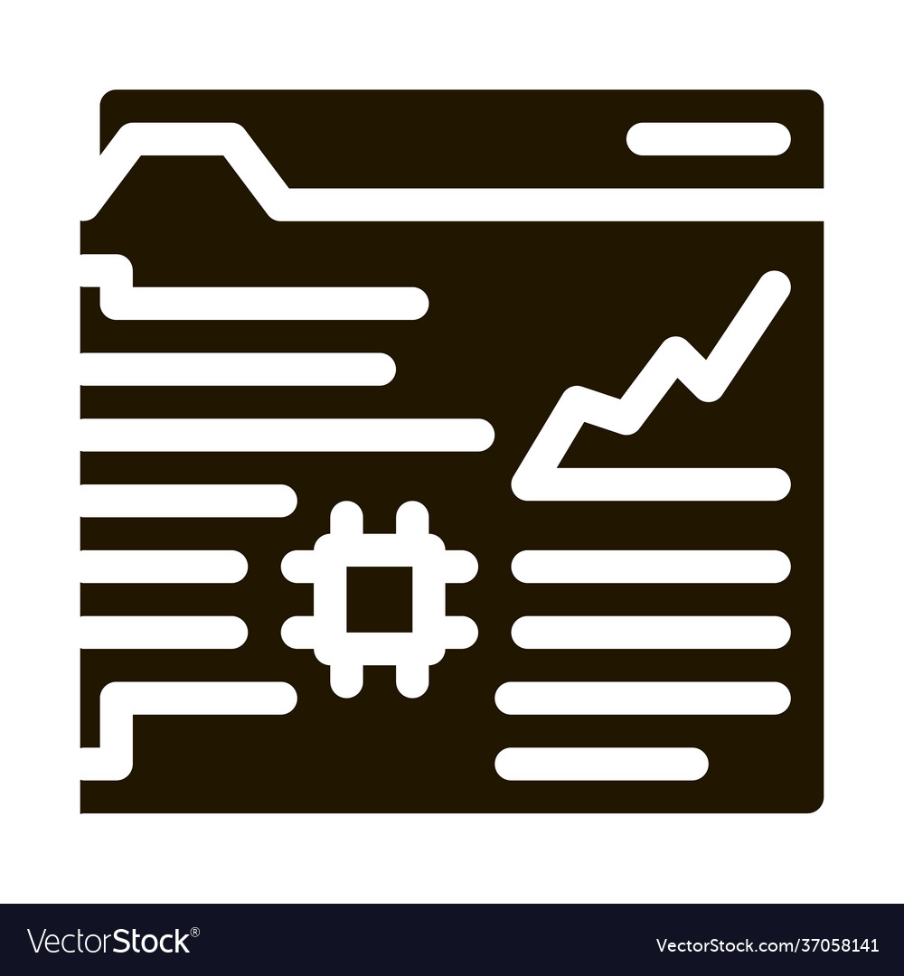 Robotic process automation icon glyph vector image Robotic process automation icon glyph