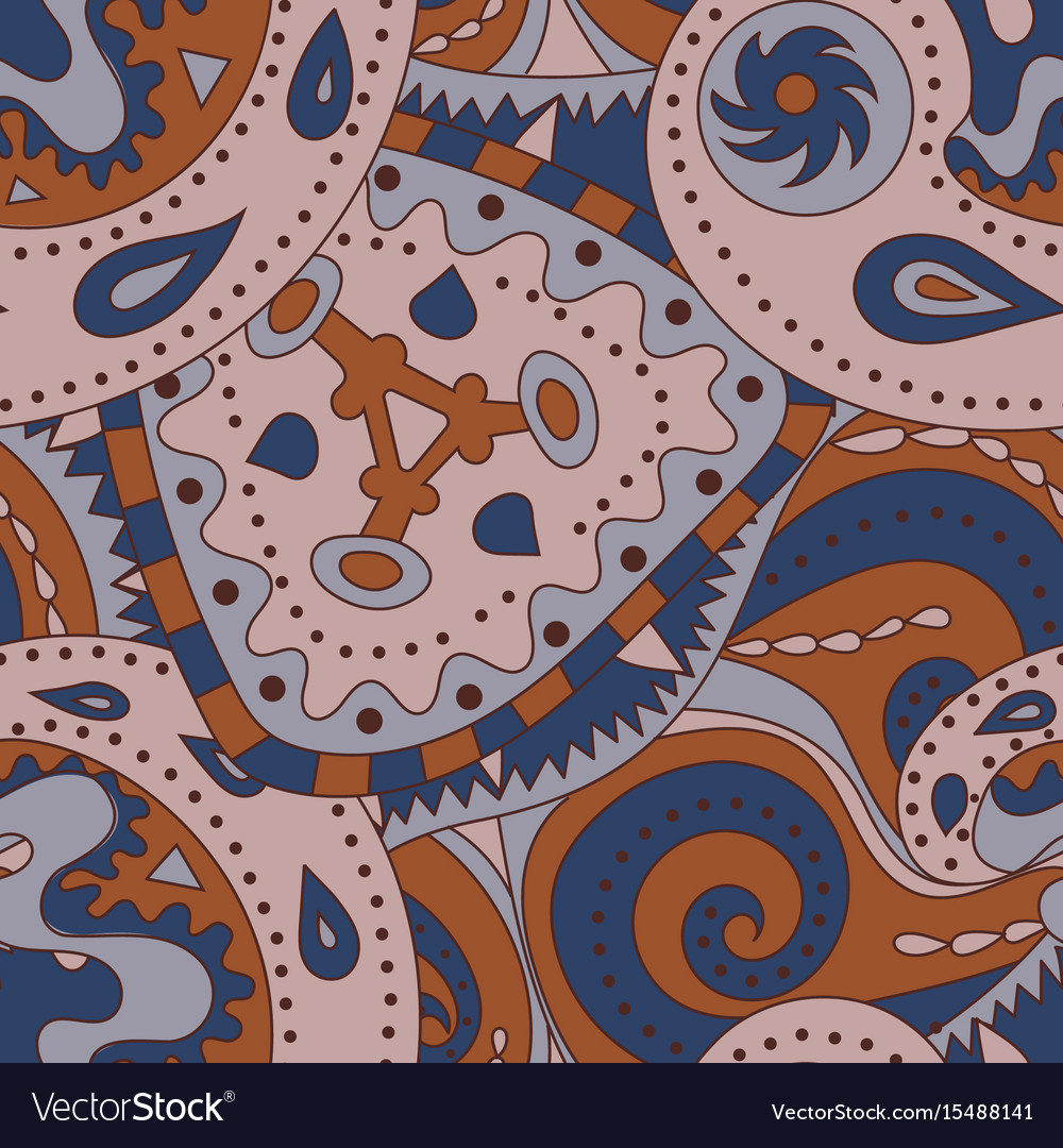 Seamless pattern with abstract ornaments