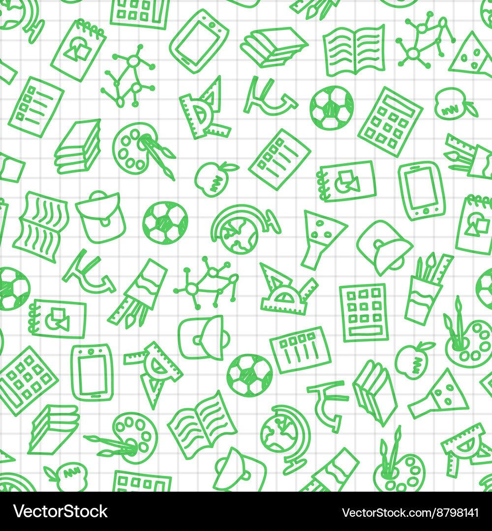 Seamless School Pattern Royalty Free Vector Image