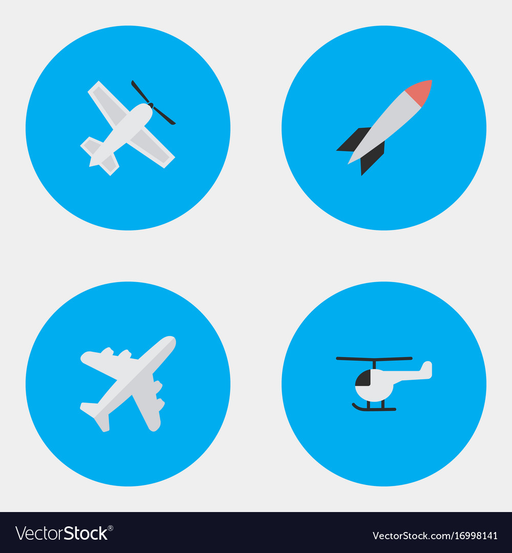 Set of simple plane icons