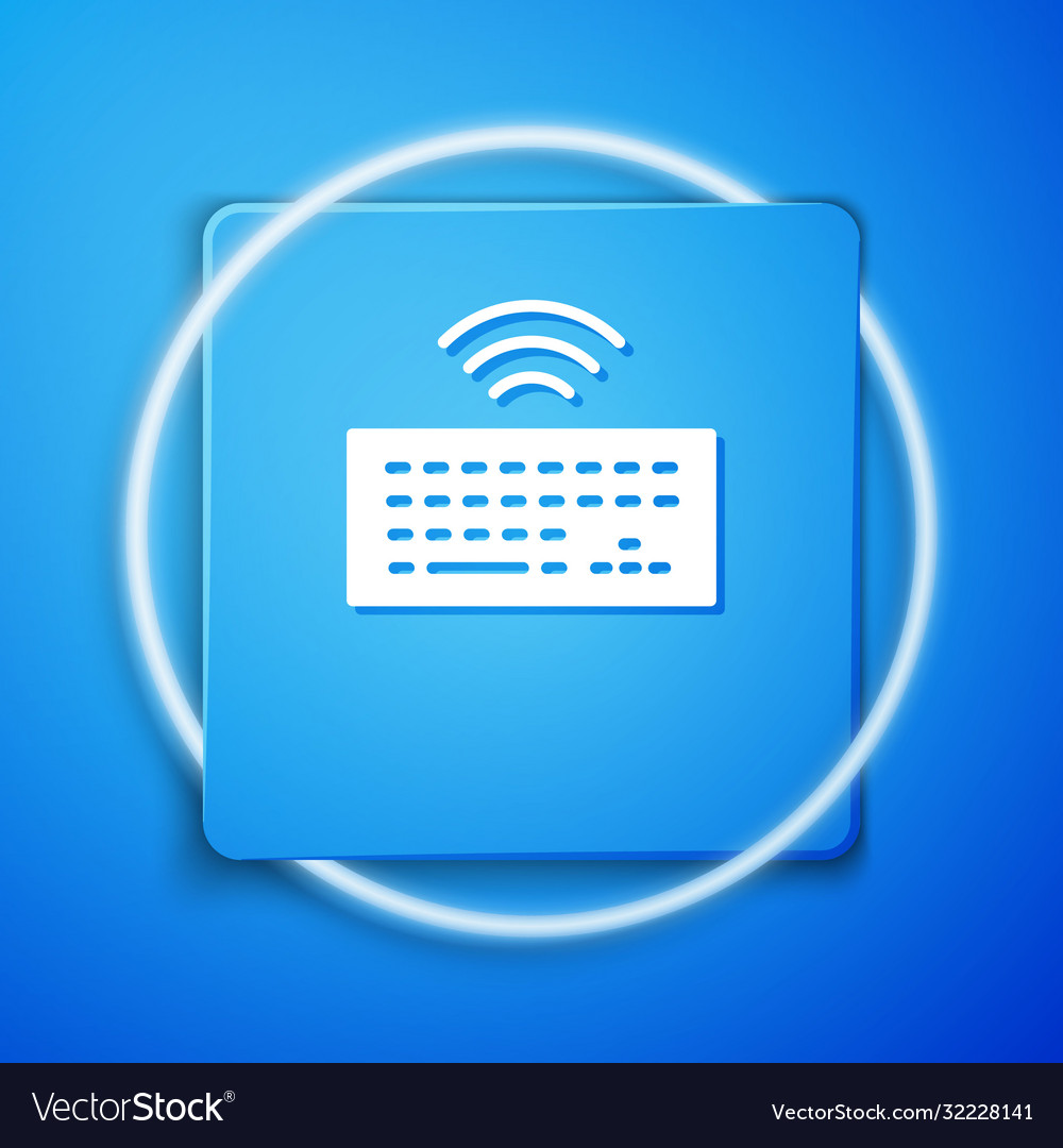White Wireless Computer Keyboard