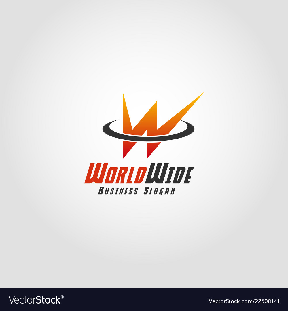 World wide - stylish letter w logo