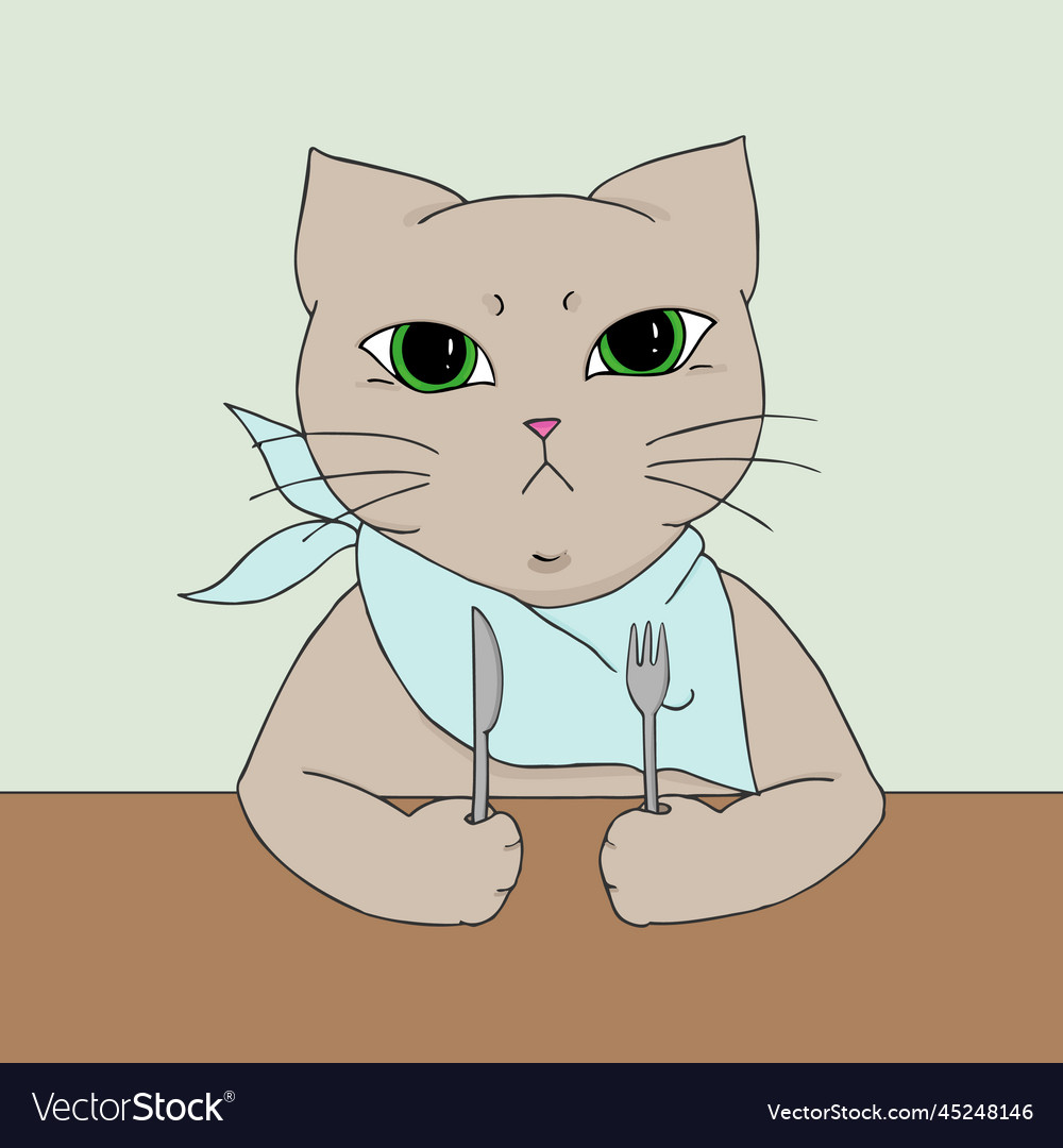 Angry cat Royalty Free Vector Image - VectorStock