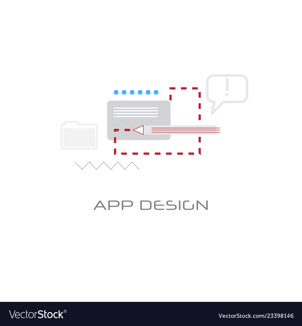 Application graphic development interface app Vector Image Application graphic development interface app