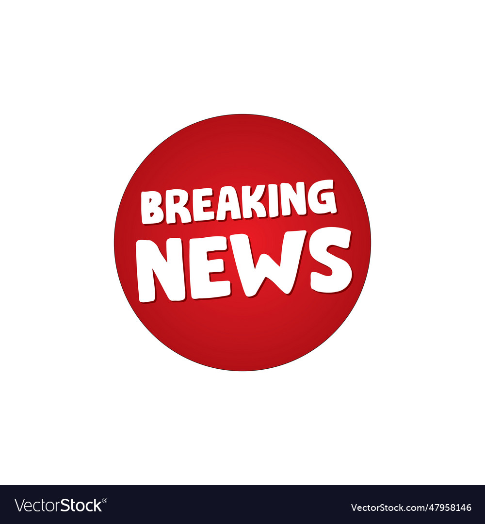 Breaking news banner design template Royalty Free Vector