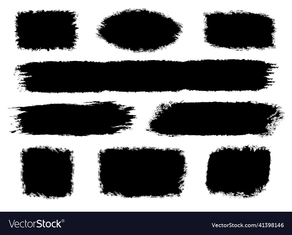 Brushstroke scratch shapes vector image Brushstroke scratch shapes