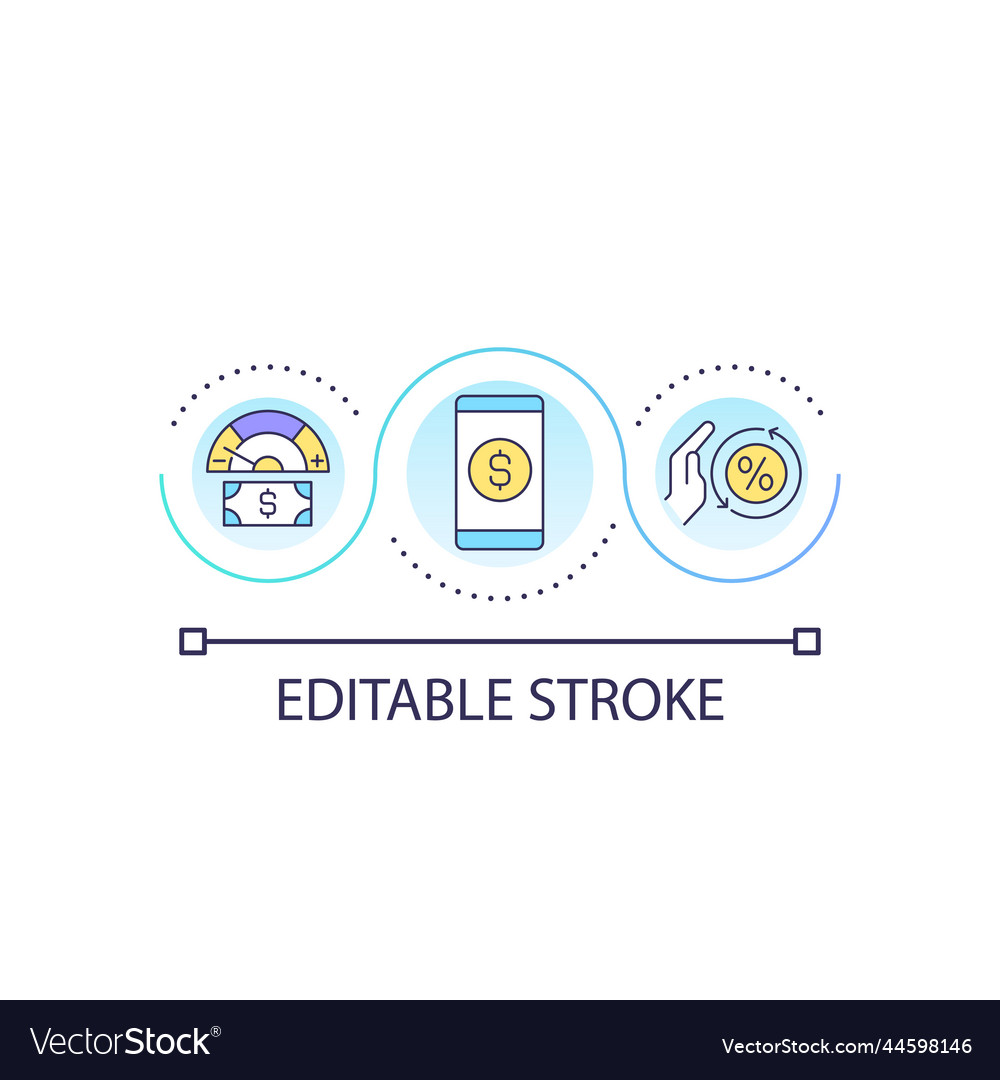 Bypass high fees loop concept icon Vector Image Bypass high fees loop concept icon