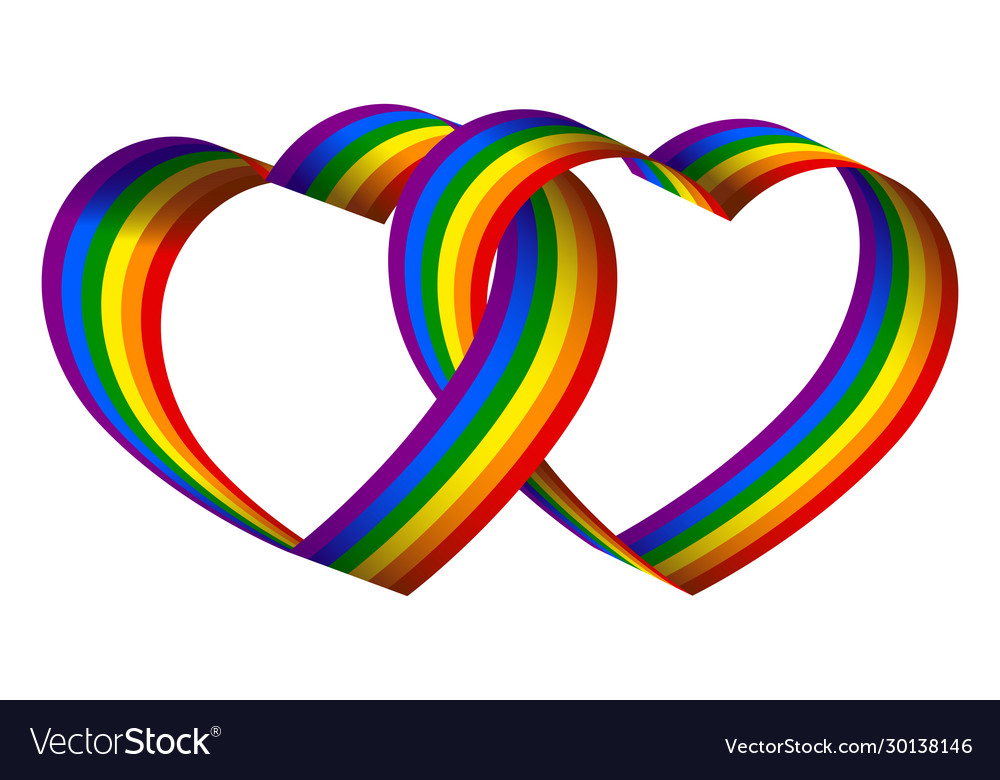 Colorful rainbow heart