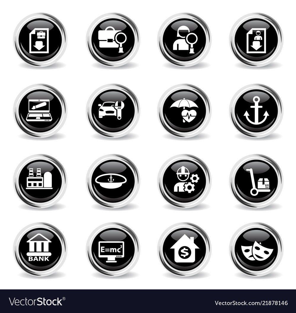 Job search icon set Royalty Free Vector Image - VectorStock