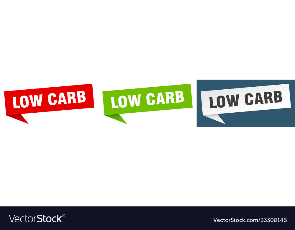 Low carb banner sign speech bubble label