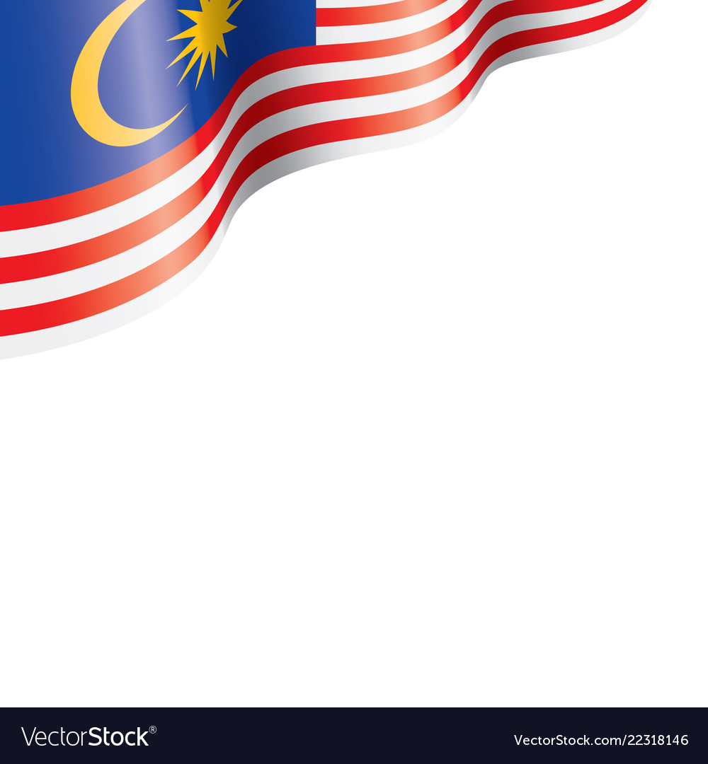 Malaysia flag on a white