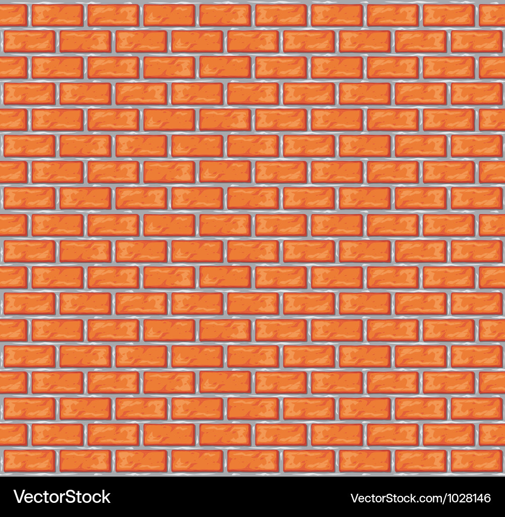Orange brick wall background Royalty Free Vector Image