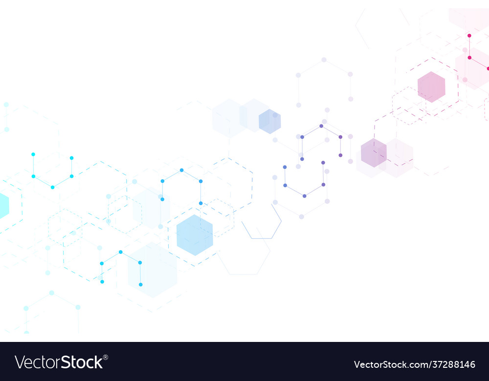 Science network pattern connecting lines and dots vector image Science network pattern connecting lines and dots