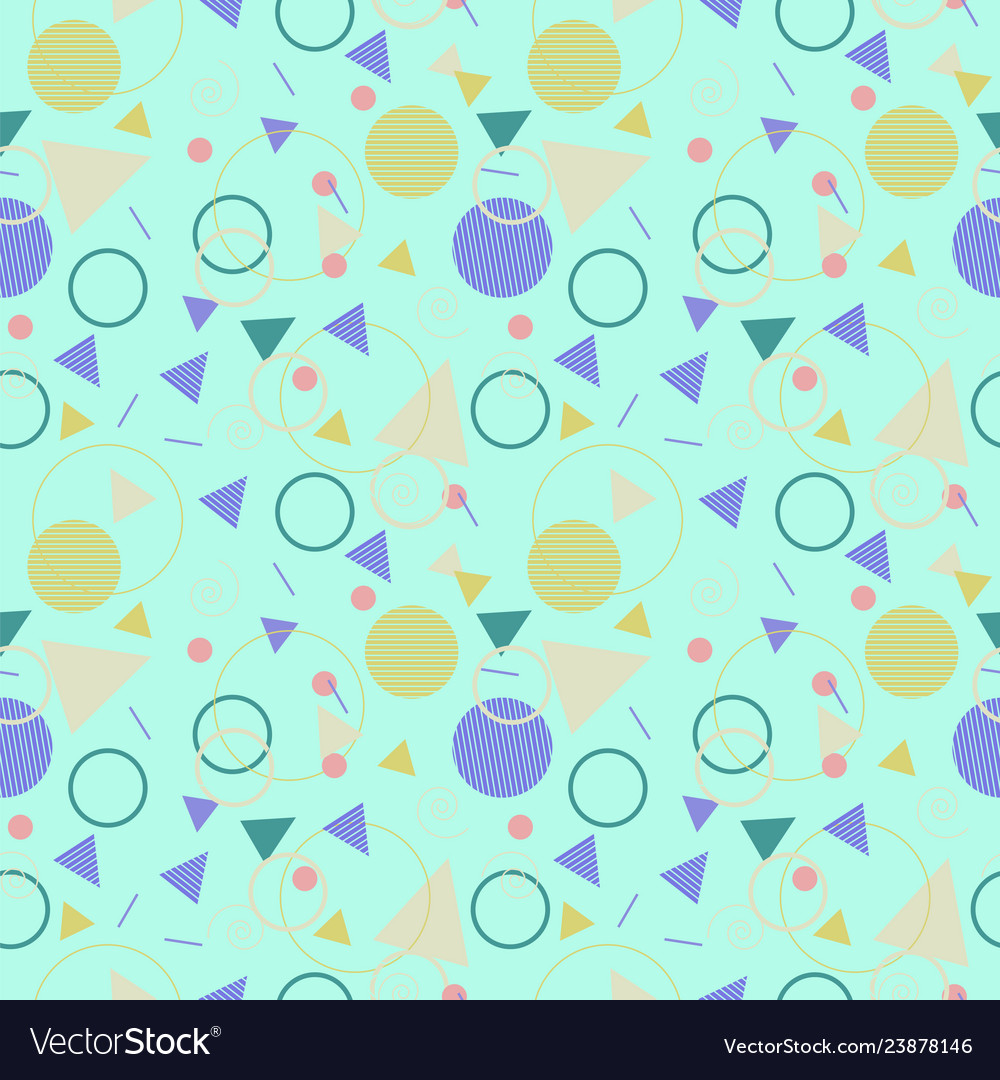 Seamless pattern with geometric shapes and lines Vector Image Seamless pattern with geometric shapes and lines