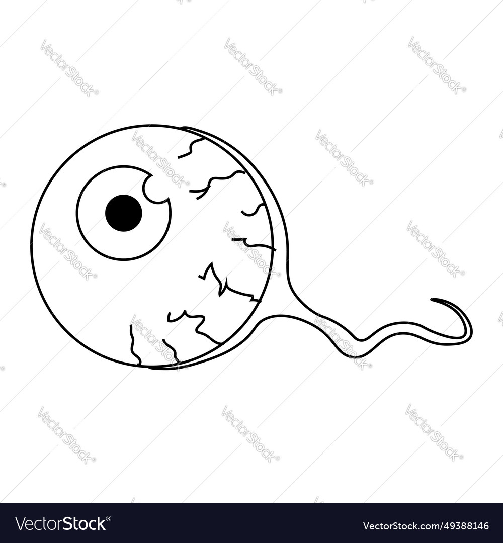 Simple of eyeball concept icon for halloween Vector Image