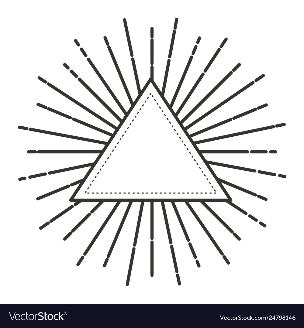 Triangular frame with burst