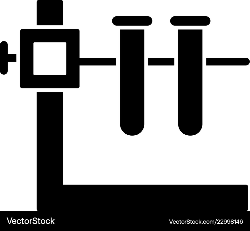 Two tube with stand icon Royalty Free Vector Image