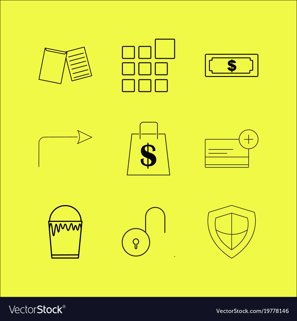 Web linear icon set simple outline icons