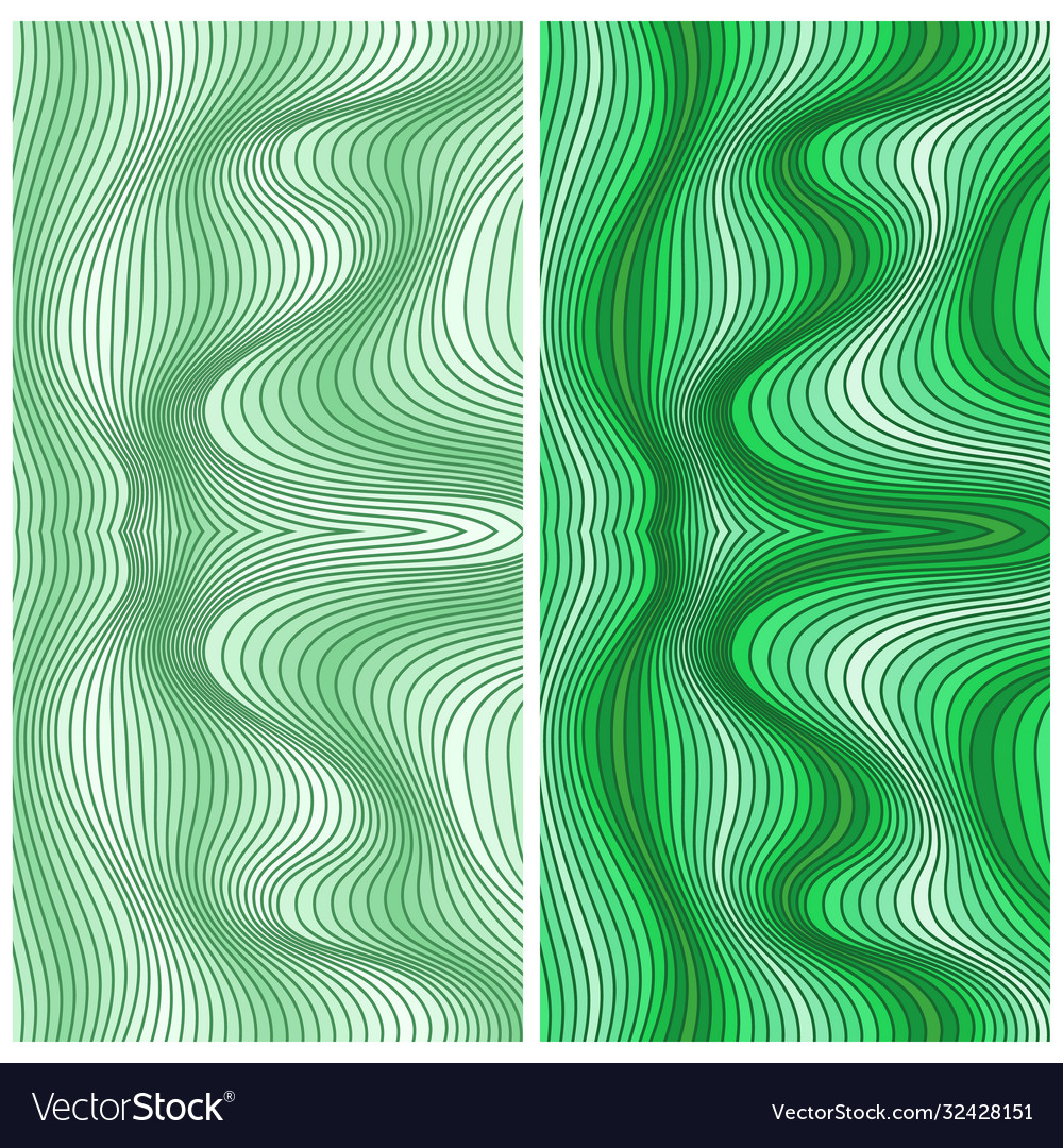 Abstract color lines patterns set vector image Abstract color lines patterns set