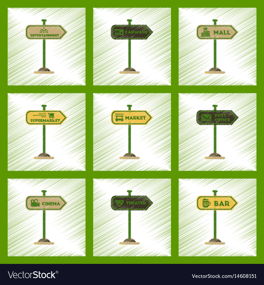 Assembly flat shading style icons sign of bar post