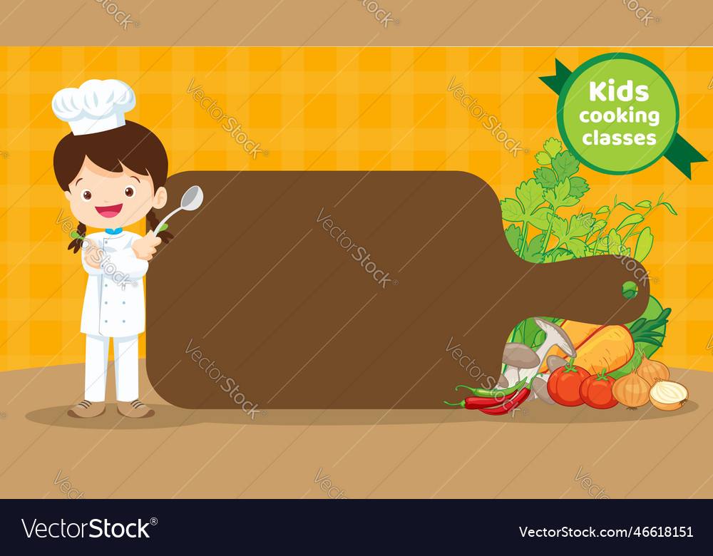 Cute little chef cooking meal menu 15