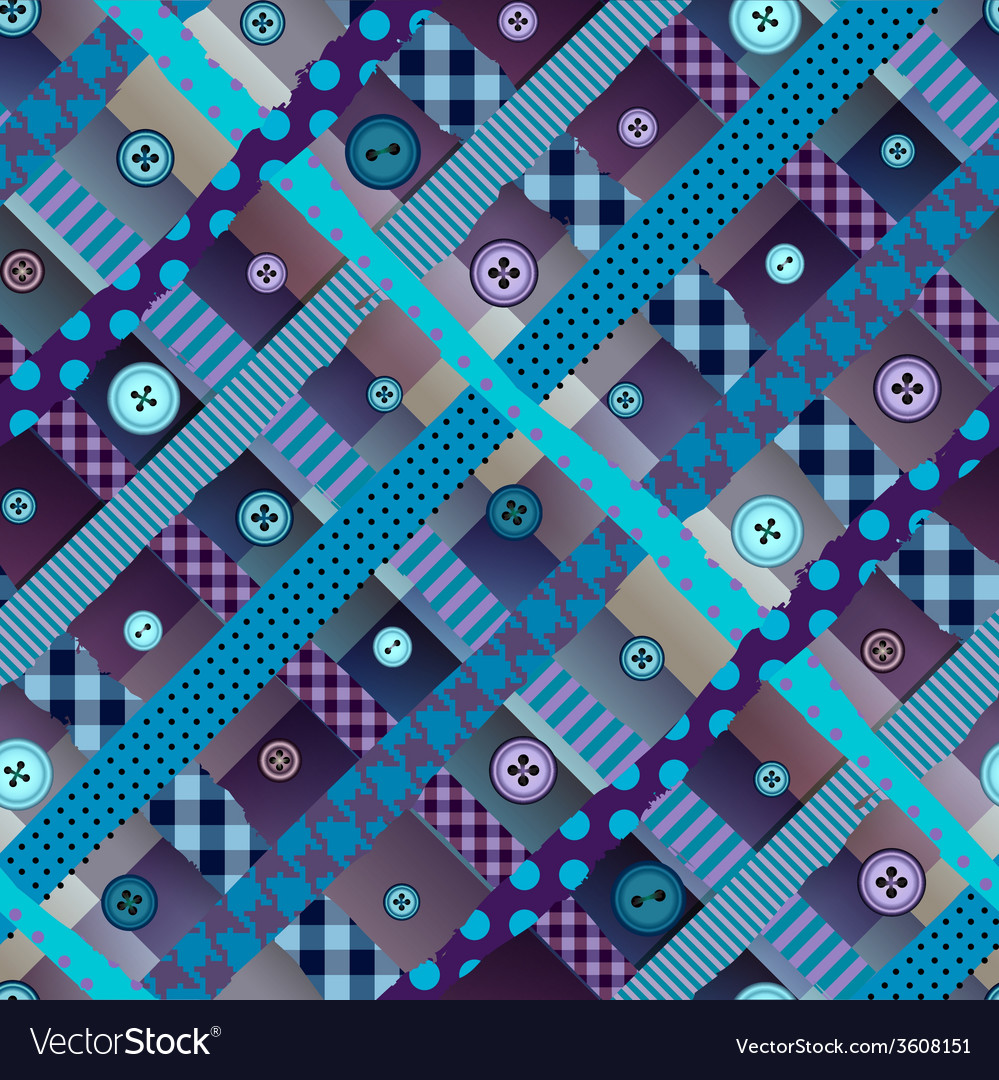 Diagonal plaid pattern in patchwork style