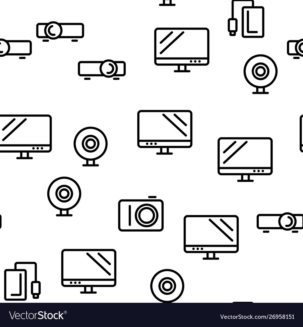 Different devices seamless pattern vector image Different devices seamless pattern
