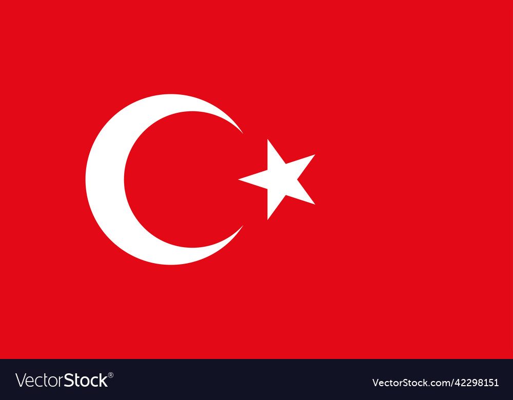 Flag turkey national in official colors