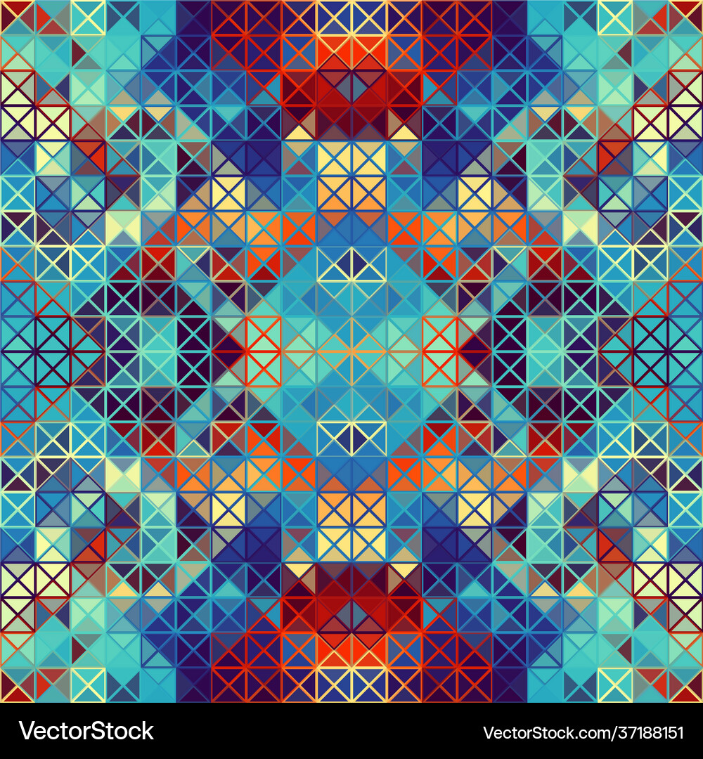 Geometric abstract pattern in low poly style Vector Image