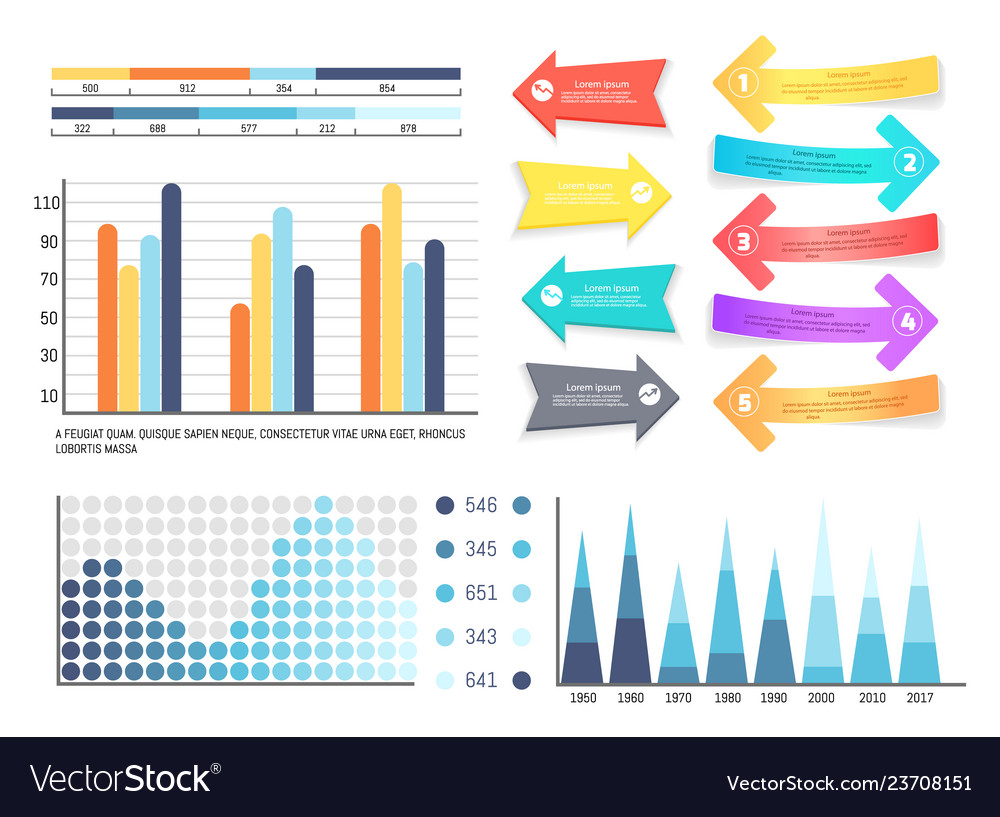 Infographics and pointers information presentation vector image Infographics and pointers information presentation