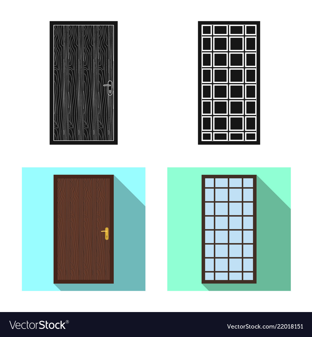 Isolated object of door and front symbol