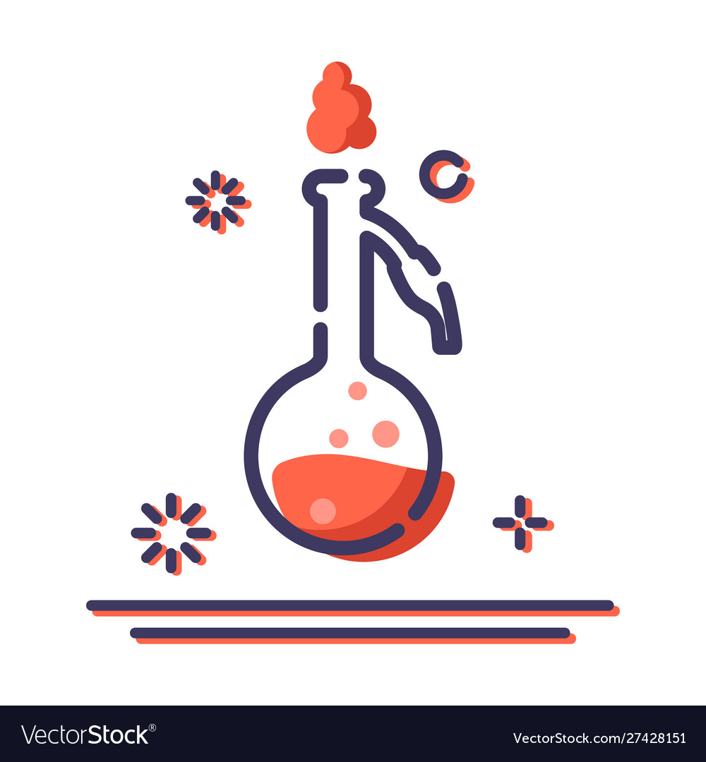 Laboratory flasks icon set