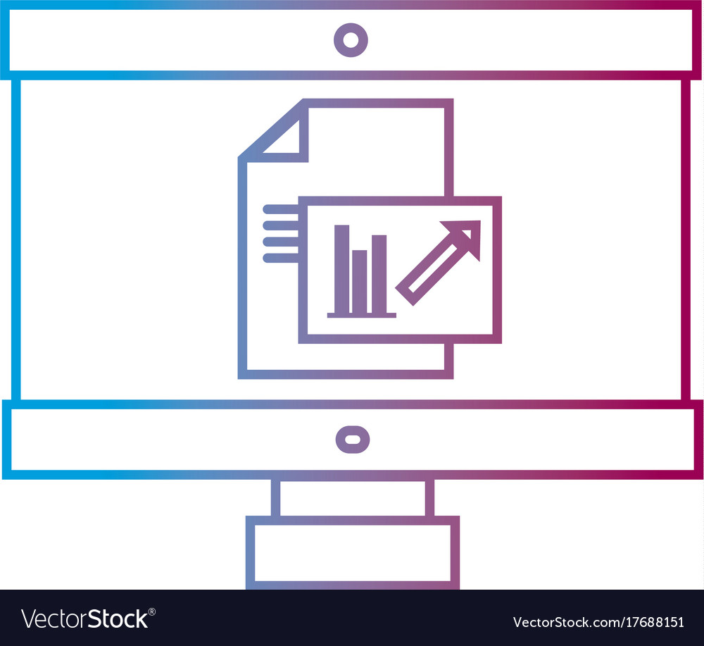 Line computer with company document and statistics