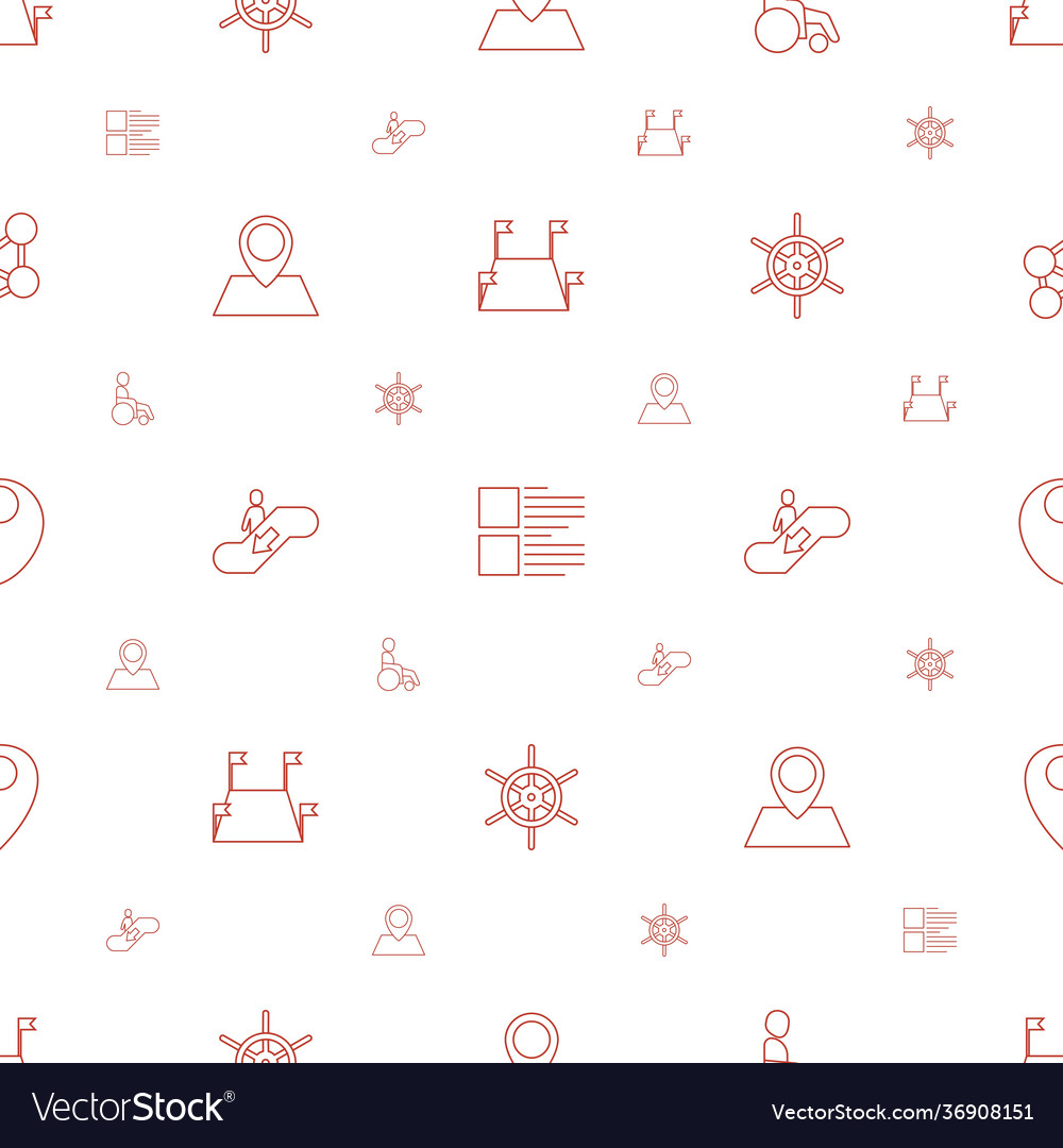 Navigation icons pattern seamless white background