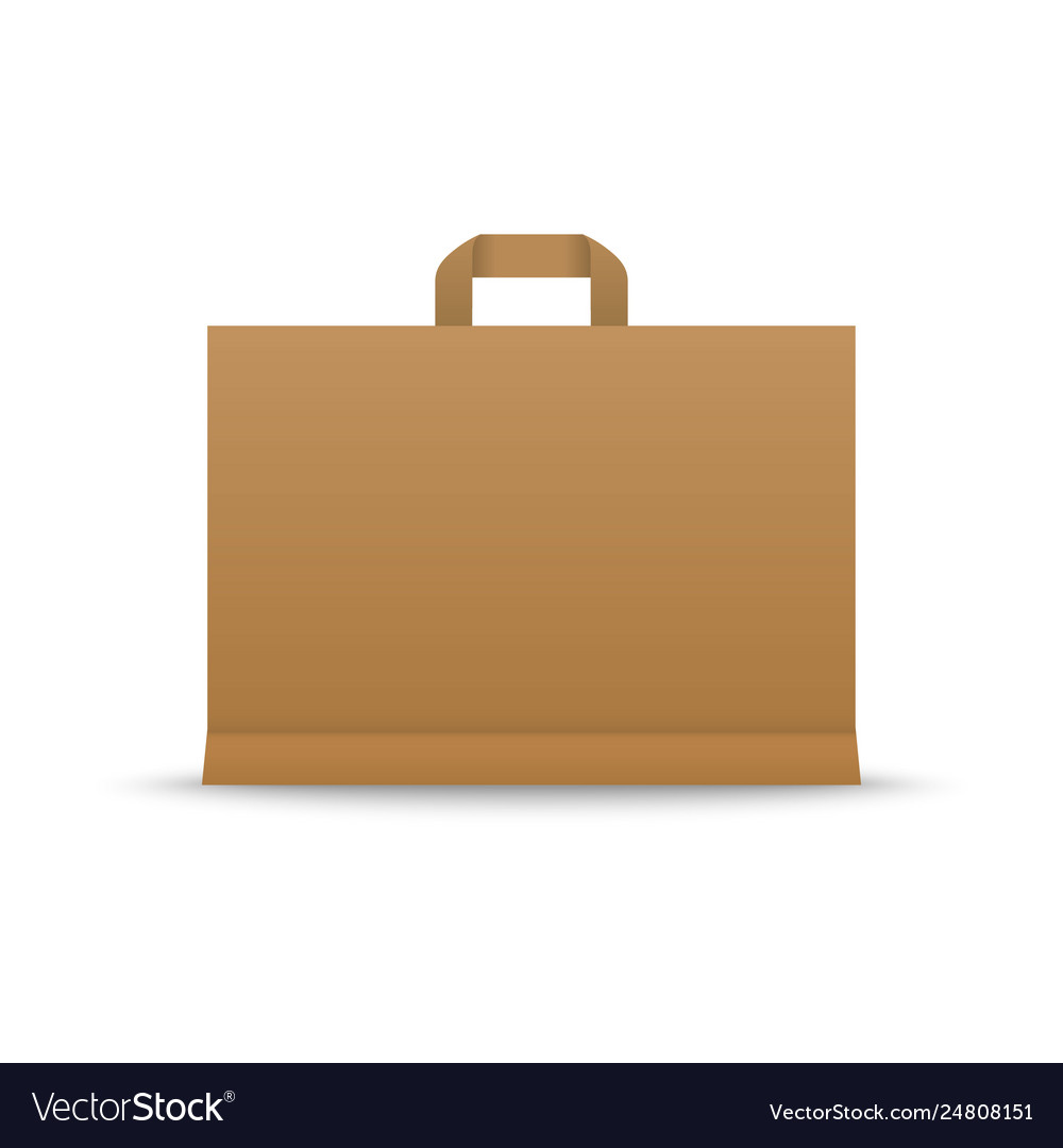 Orange shopping bag Royalty Free Vector Image - VectorStock