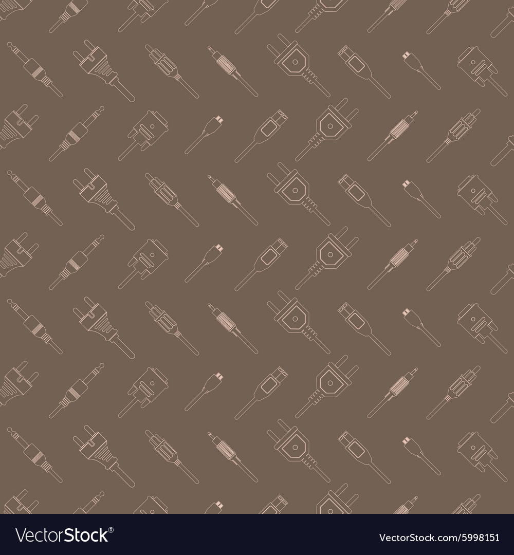 Seamless background with different power cord plug