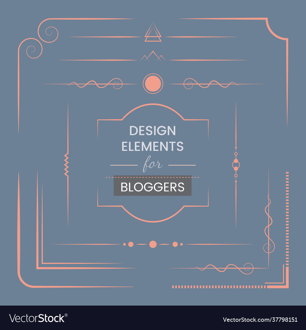 Set design elements for bloggers Vector Image Set design elements for bloggers