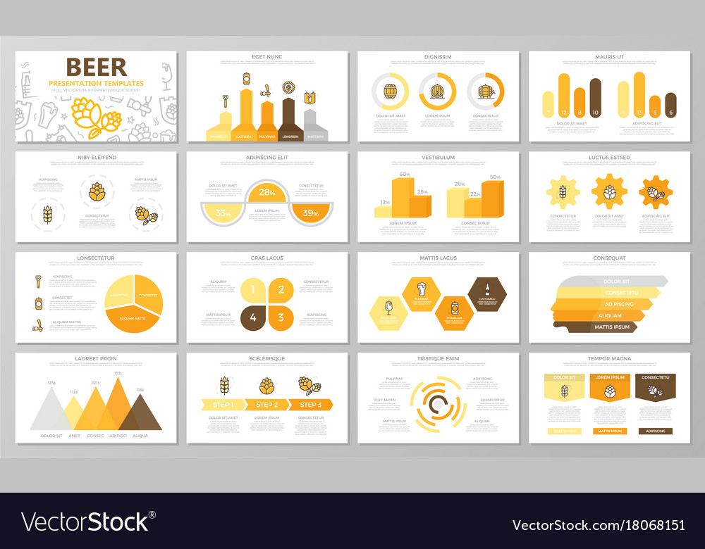 Set of beer and bar pub elements for multipurpose