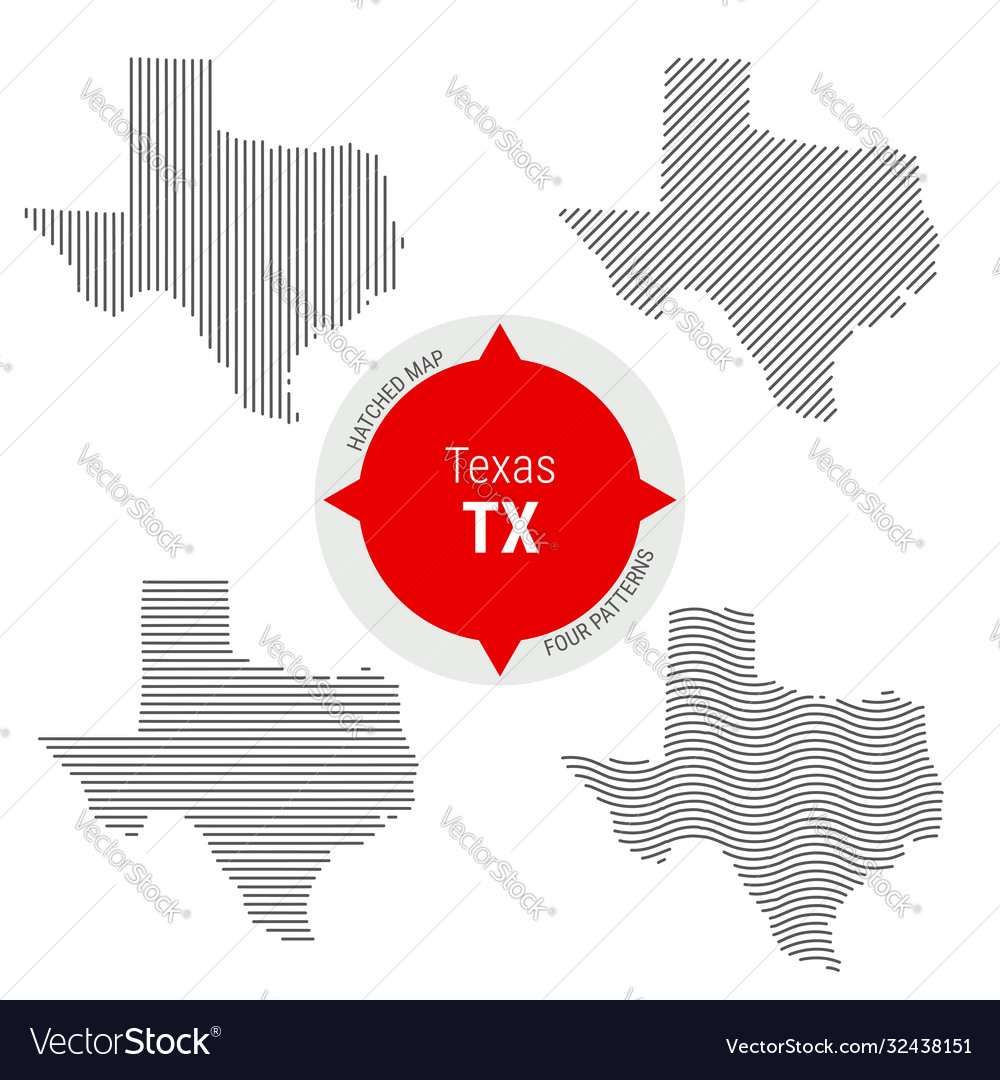 Texas Hatched Map Pattern