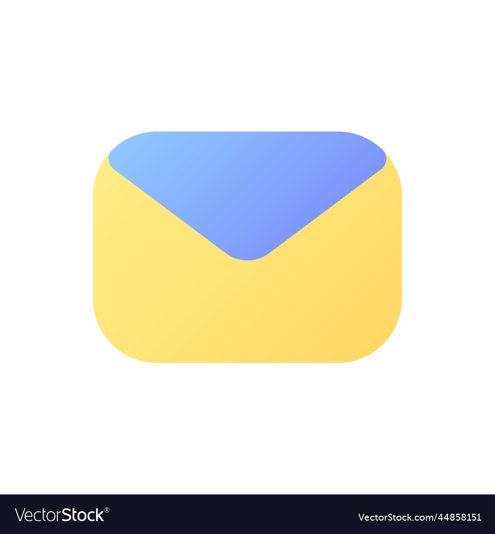 Unread message pixel perfect flat gradient color vector image Unread message pixel perfect flat gradient color