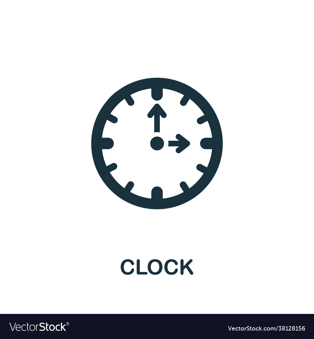 Clock icon simple element from time management