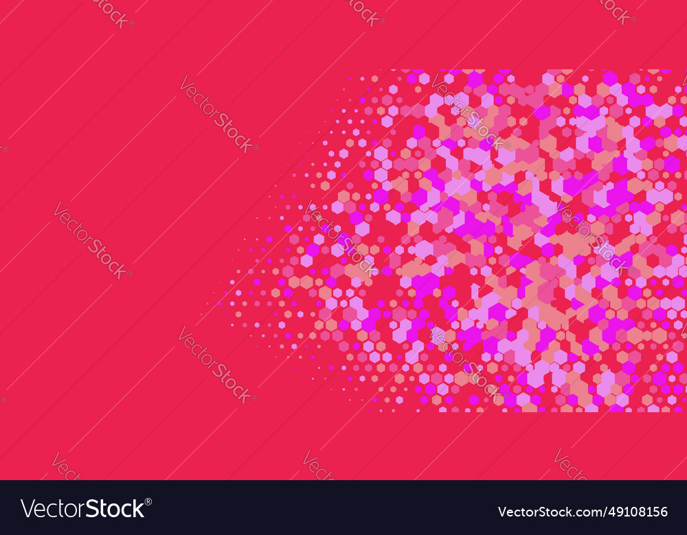 Geometric multi size hexagon with color
