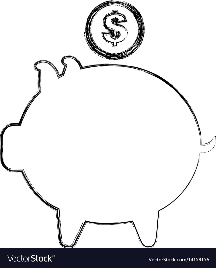 Piggy savings isolated icon