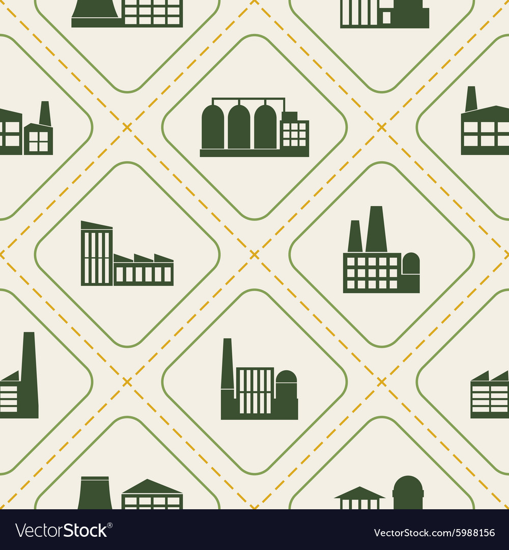 Seamless background with industrial buildings