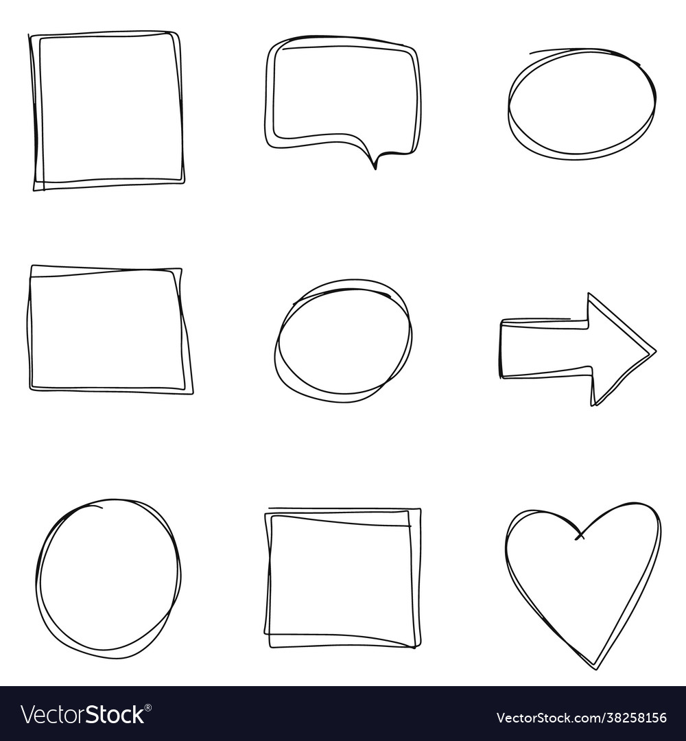 Set line frames for posts on social media vector image Set line frames for posts on social media