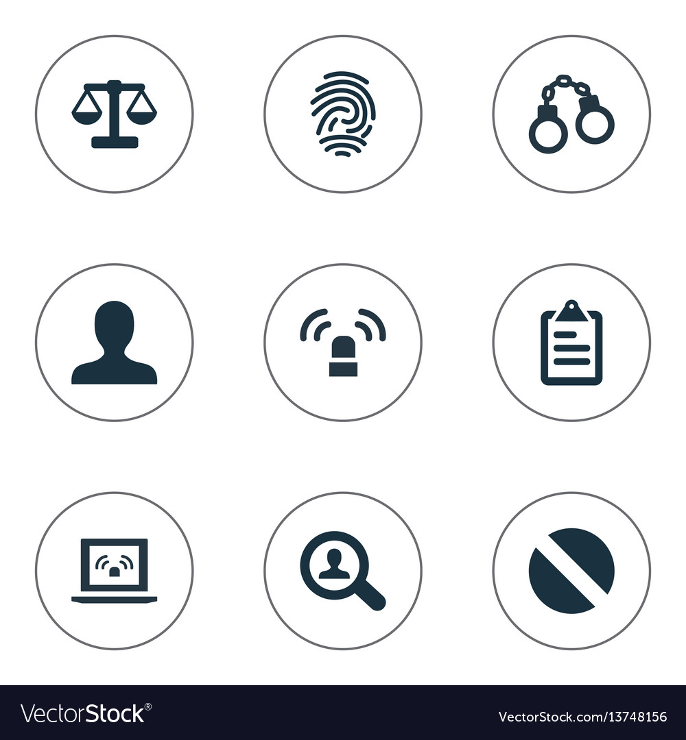 Set of simple fault icons