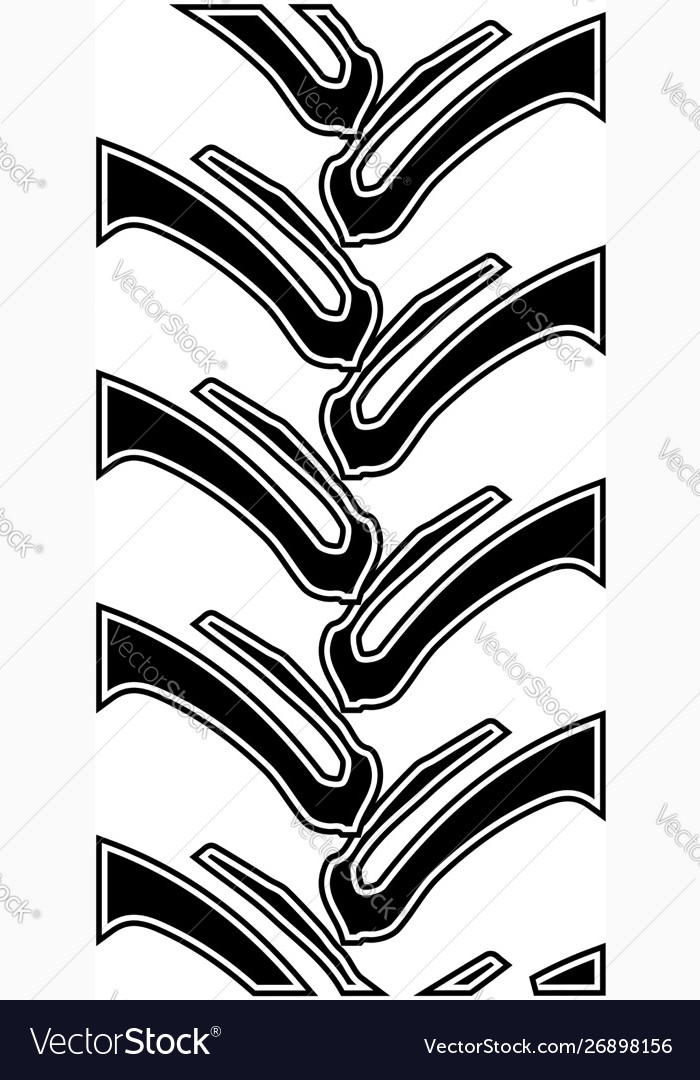 Tractor track pattern vector image Tractor track pattern