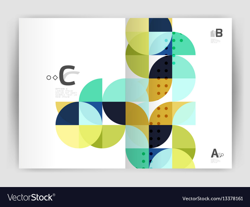 Abstract background with color triangles annual vector image Abstract background with color triangles annual
