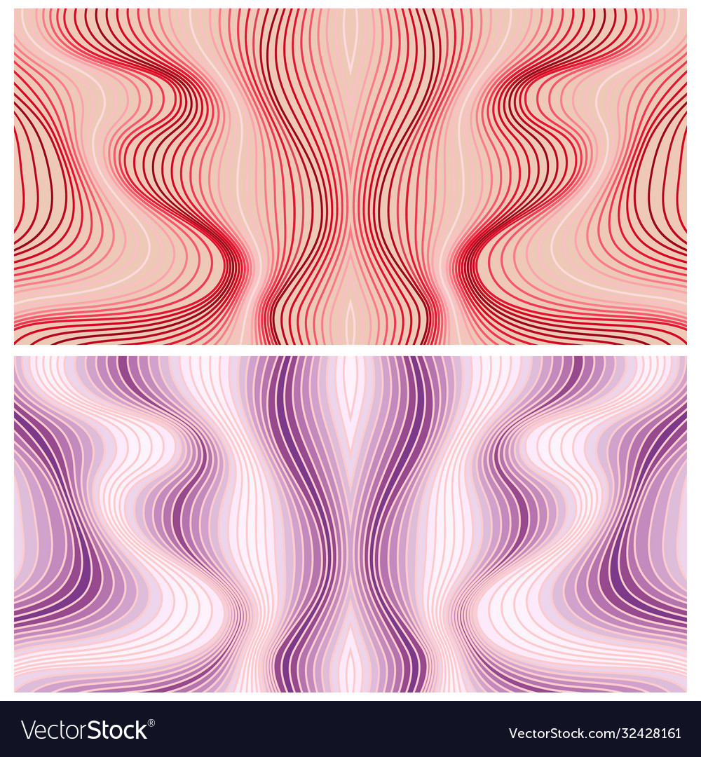 Abstract color lines patterns set