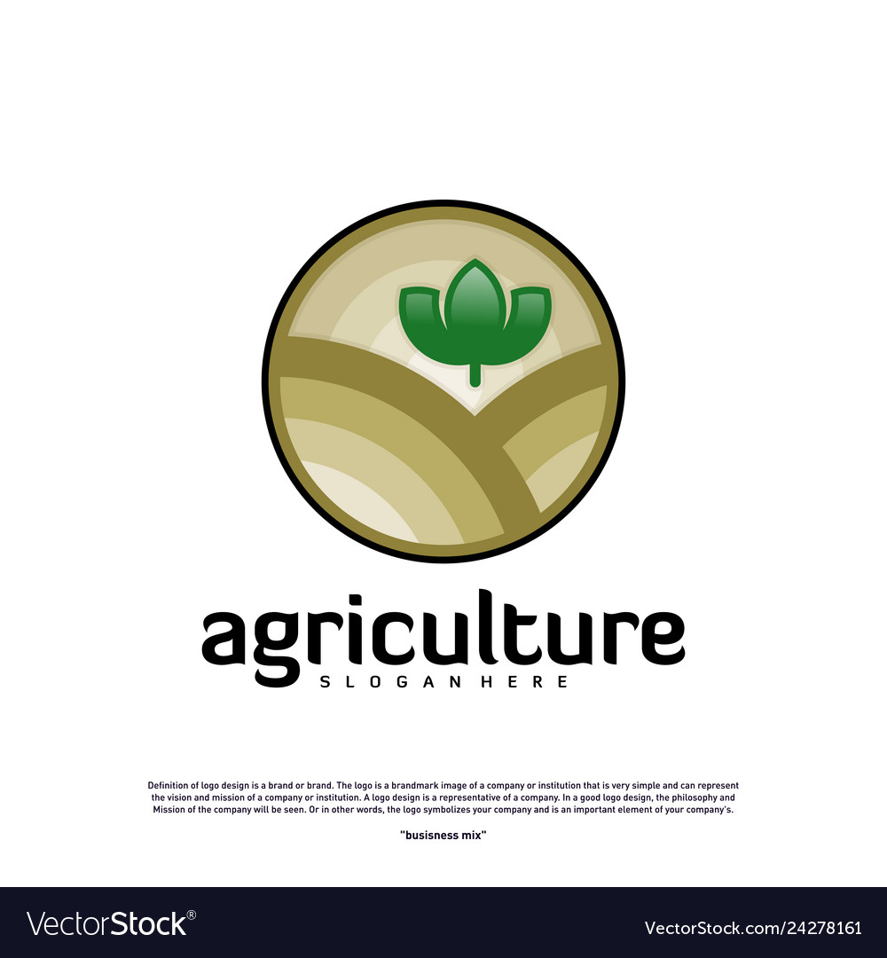 Agriculture logo concept nature farm design Vector Image